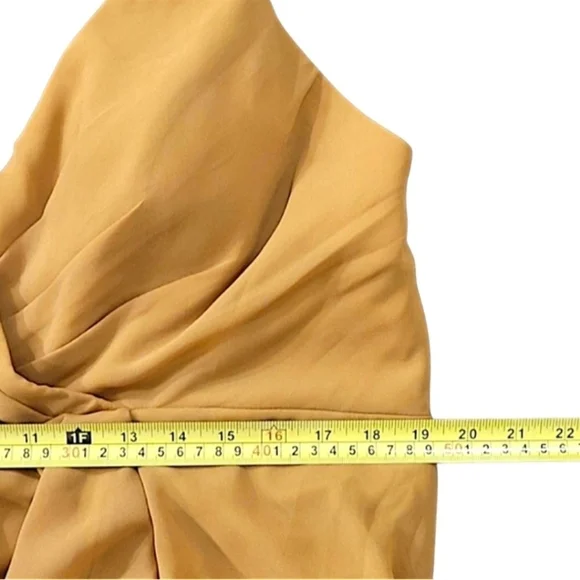 Bill Levkoff Chiffon  Backless Formal Princess Gold Mckinley Size 22 - Picture 8 of 11